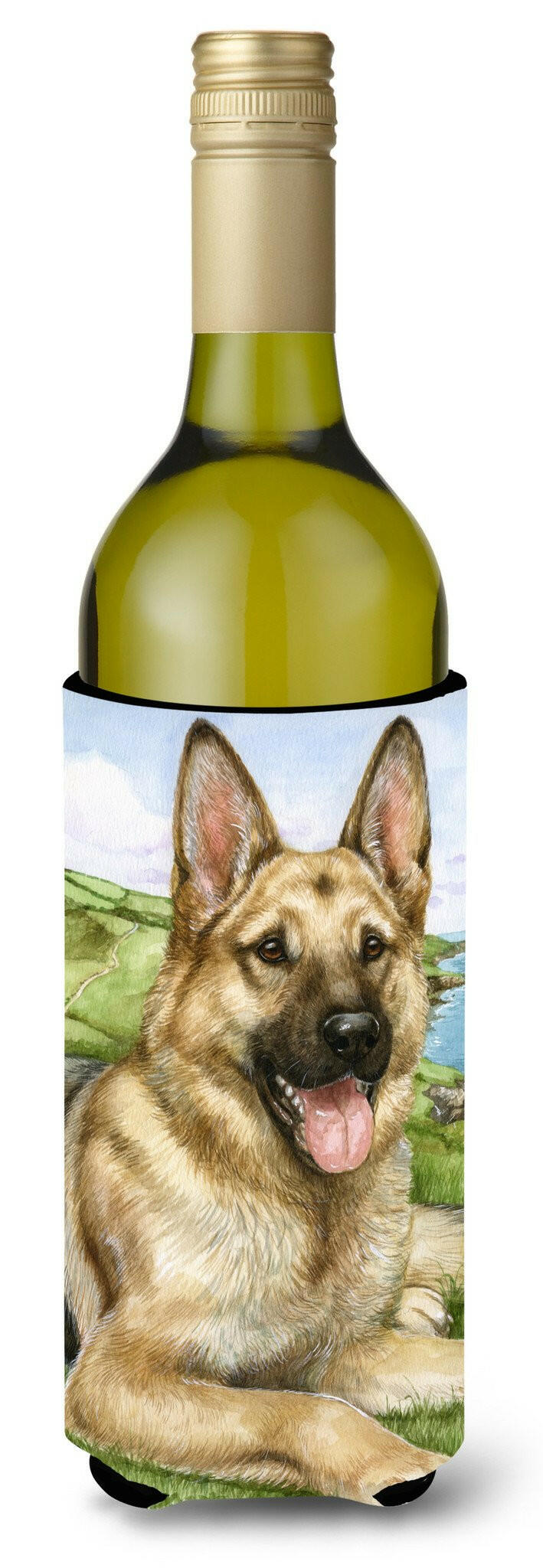 German Shepherd by Debbie Cook Wine Bottle Beverage Insulator Hugger CDCO0386LITERK by Caroline's Treasures