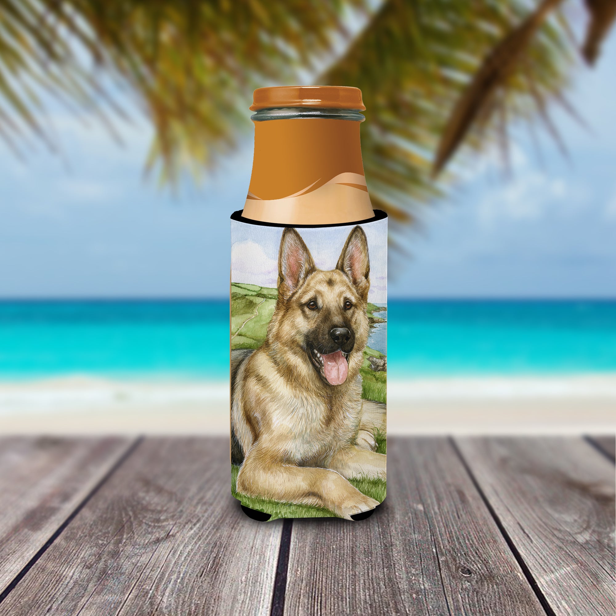 German Shepherd by Debbie Cook Ultra Beverage Insulators for slim cans CDCO0386MUK  the-store.com.