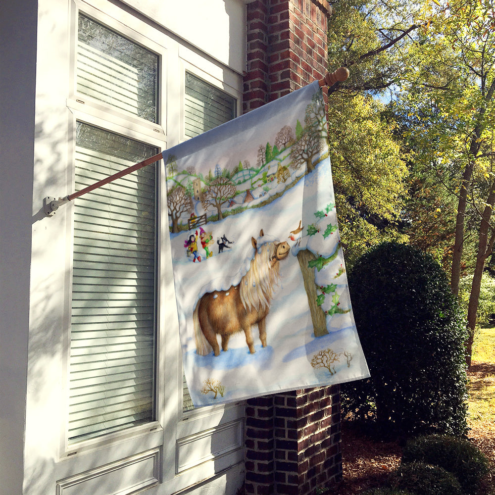 Feeding The Shetland Horse Flag Canvas House Size CDCO0404CHF  the-store.com.