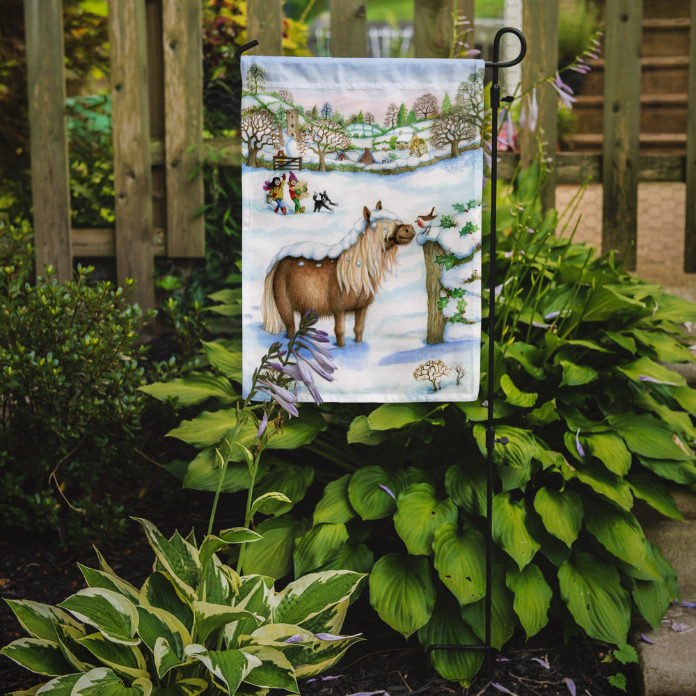 Feeding The Shetland Horse Flag Garden Size CDCO0404GF.