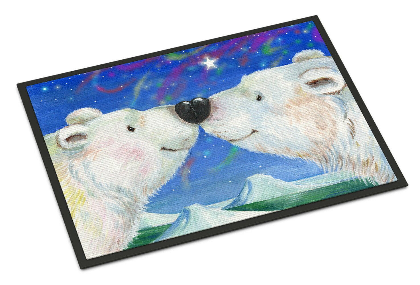 Polar Bears Polar Kiss by Debbie Cook Indoor or Outdoor Mat 24x36 CDCO0487JMAT - the-store.com