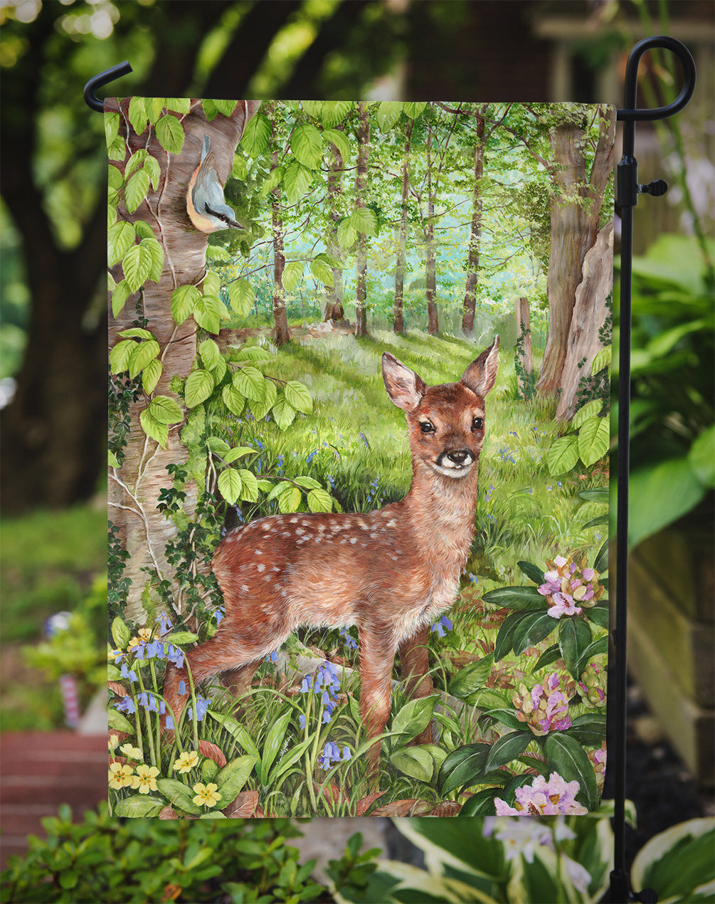 European Roe Deer Fawn Flag Garden Size CDCO0504GF.