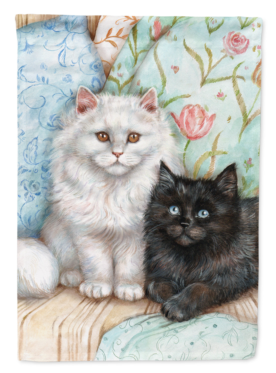 A Black Cat and A White Cat Flag Garden Size CDCO0510GF.