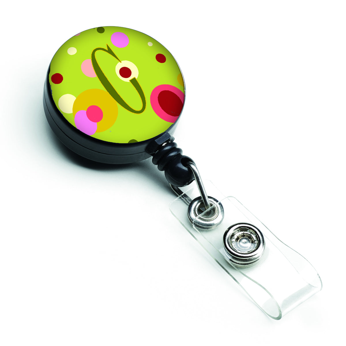 Letter C Monogram - Lime Green Retractable Badge Reel CJ1010-CBR  the-store.com.