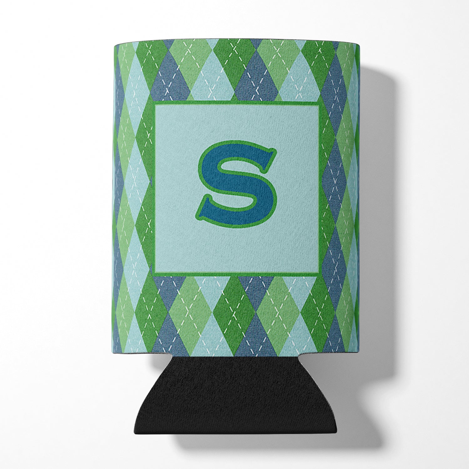 Letter S Initial Monogram - Blue Argoyle Can or Bottle Beverage Insulator Hugger.