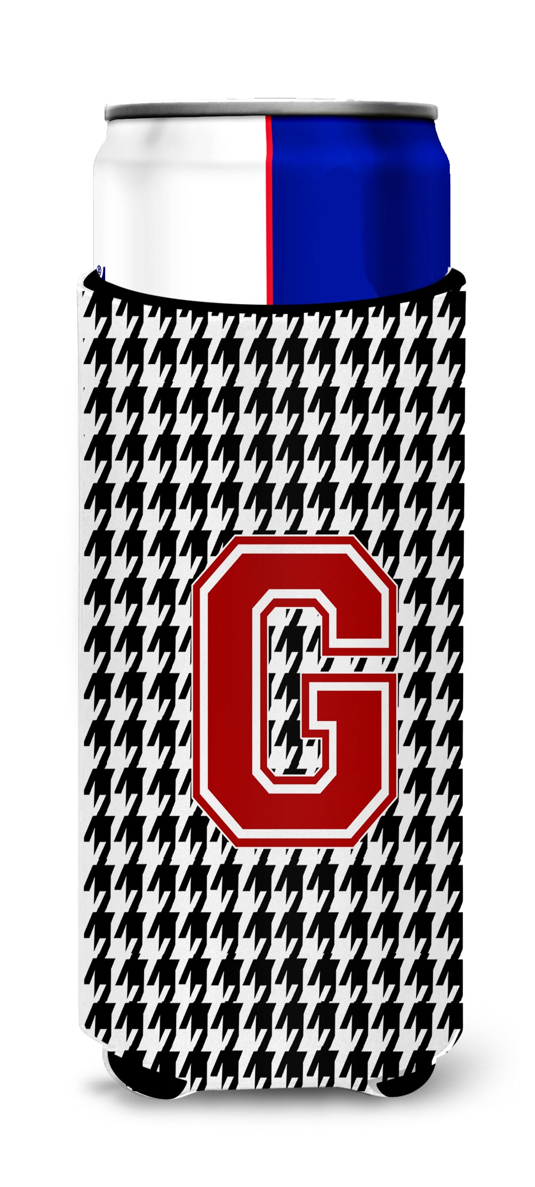 Monogram - Houndstooth  Letter G Ultra Beverage Insulators for slim cans CJ1021-GMUK.