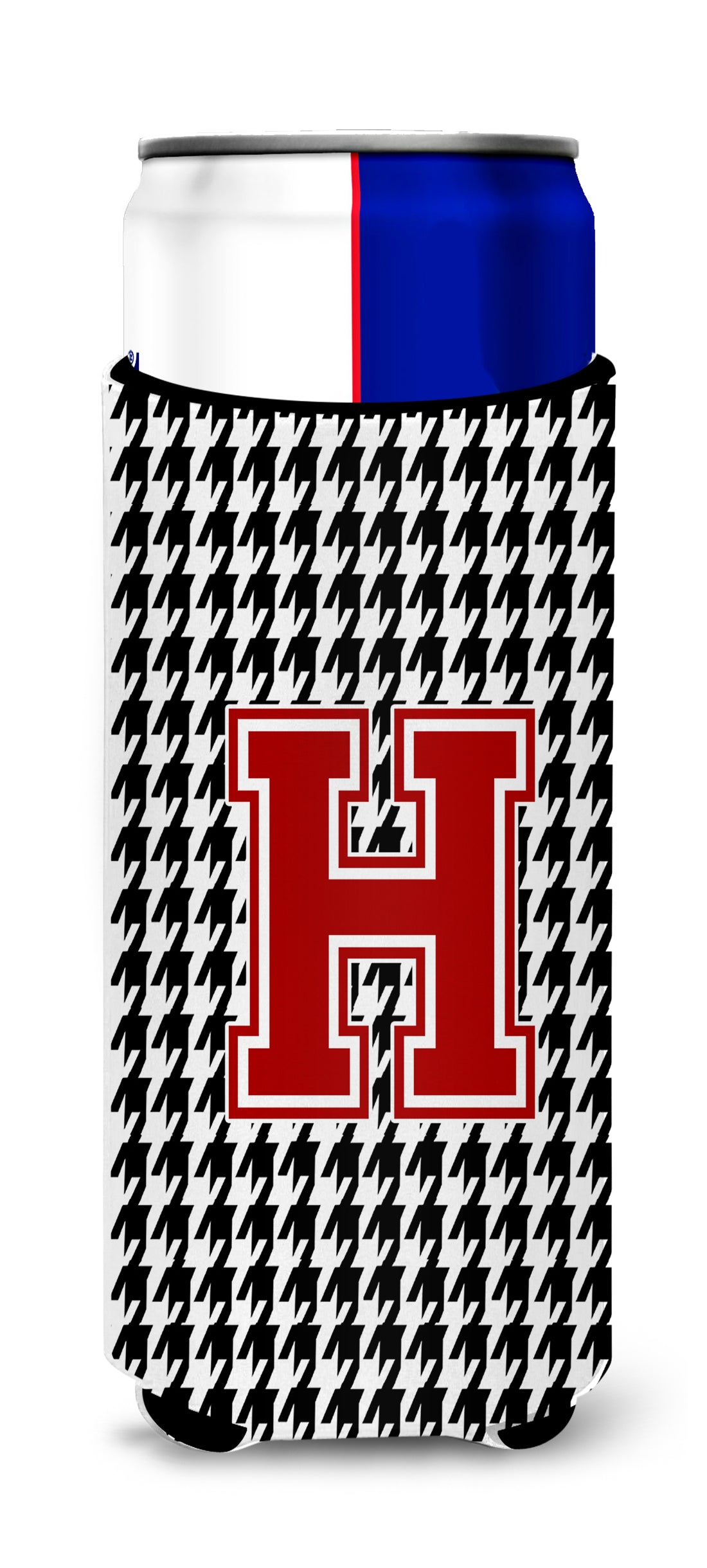 Monogram - Houndstooth  Letter H Ultra Beverage Insulators for slim cans CJ1021-HMUK.