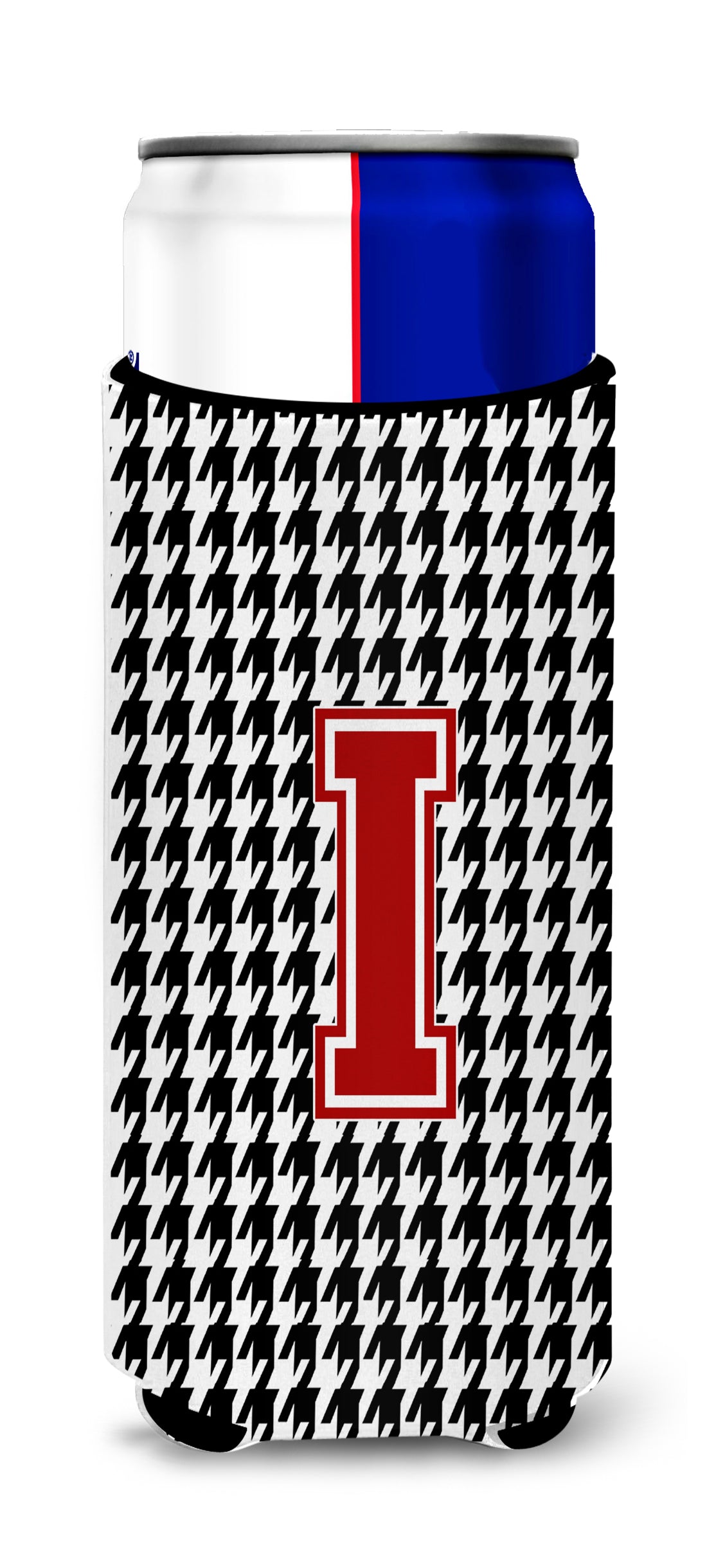 Monogram - Houndstooth  Letter I Ultra Beverage Insulators for slim cans CJ1021-IMUK.