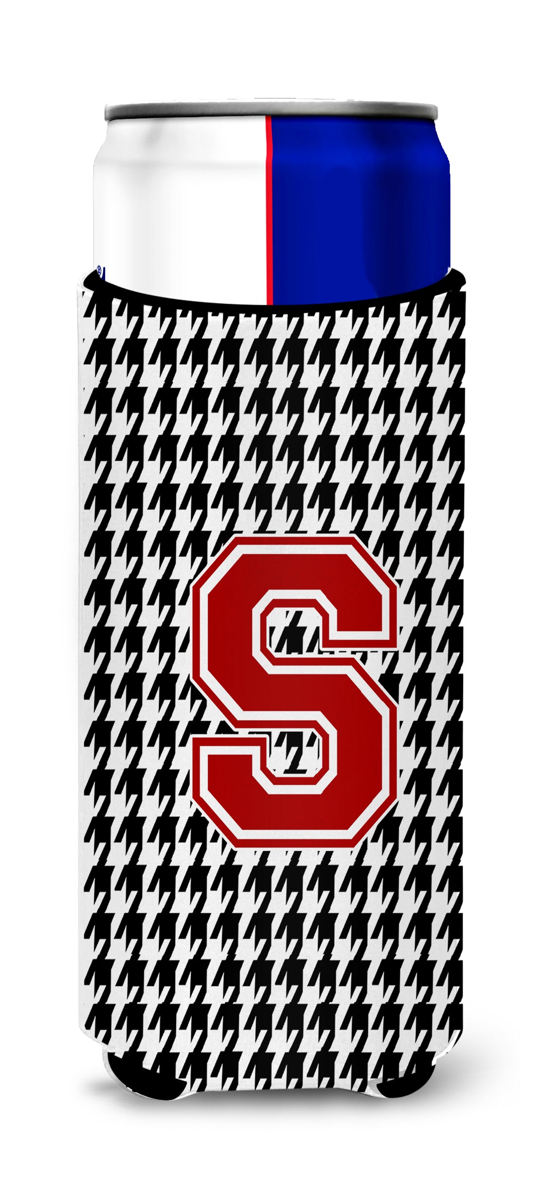 Monogram - Houndstooth  Letter S Ultra Beverage Insulators for slim cans CJ1021-SMUK.