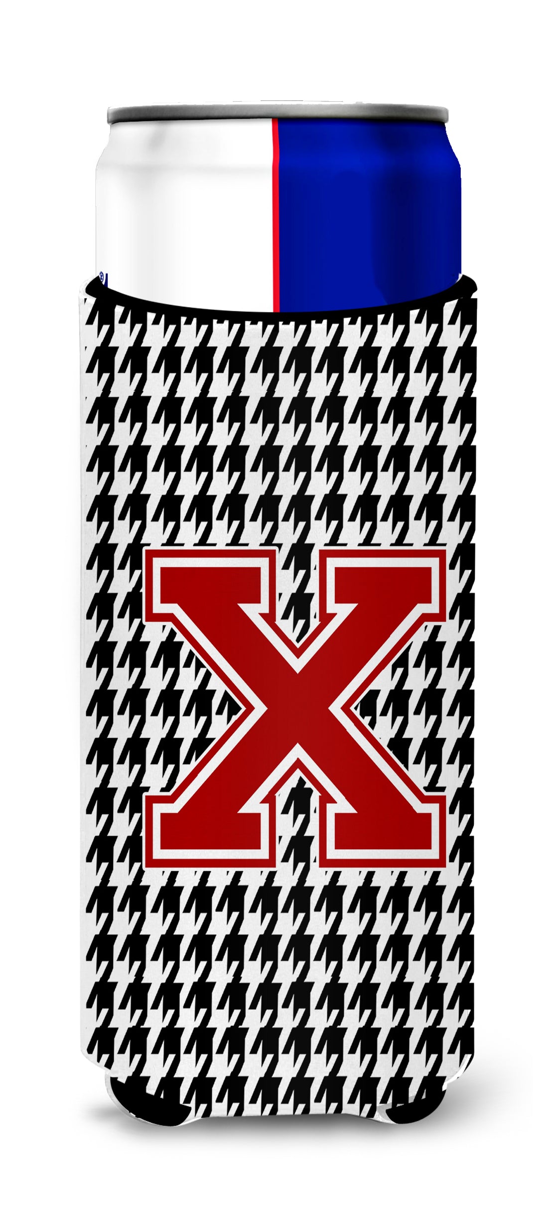 Monogram - Houndstooth  Letter X Ultra Beverage Insulators for slim cans CJ1021-XMUK.