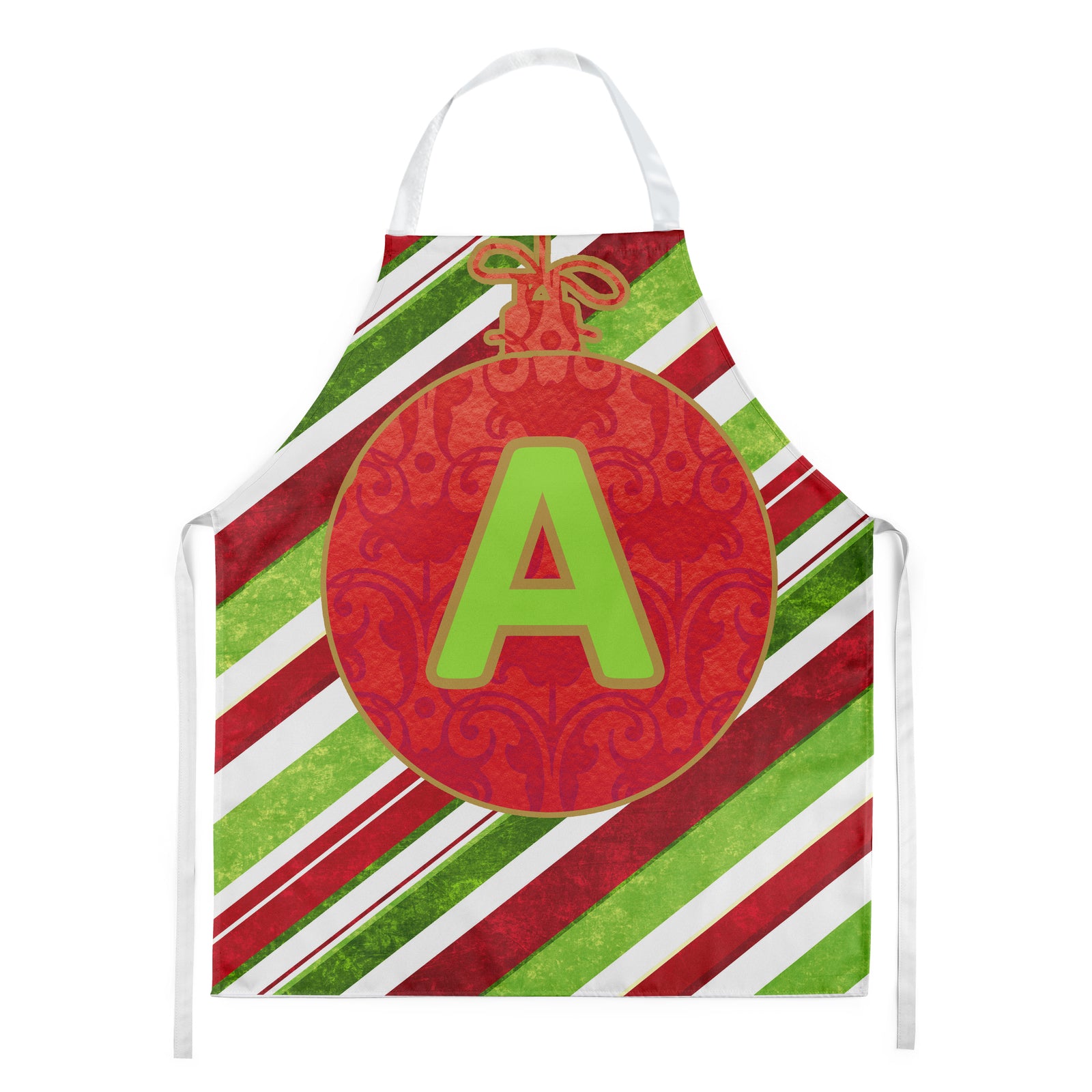 Christmas Oranment Holiday Initial Letter A  Apron CJ1039-AAPRON - the-store.com