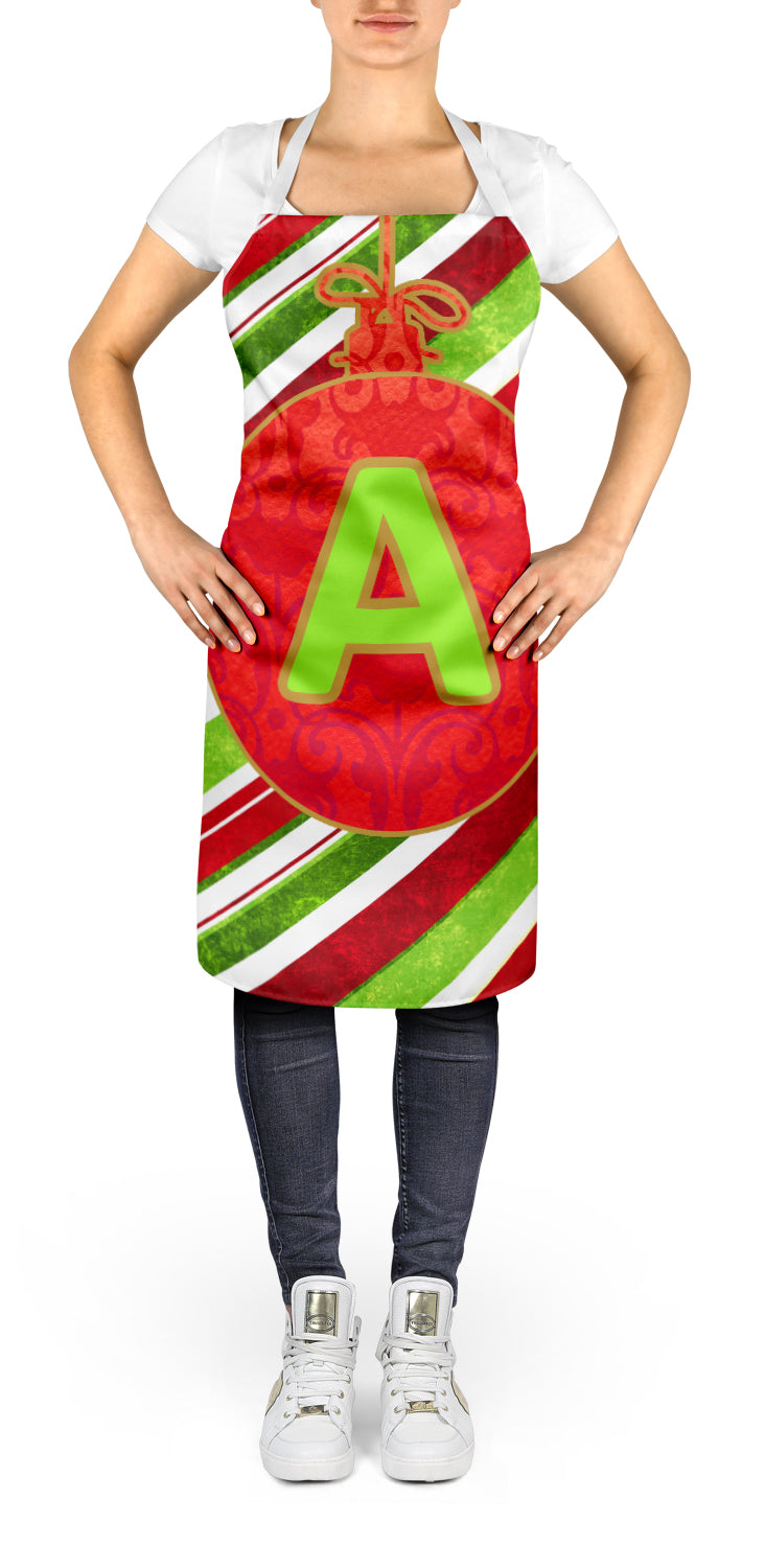 Christmas Oranment Holiday Initial Letter A  Apron CJ1039-AAPRON - the-store.com