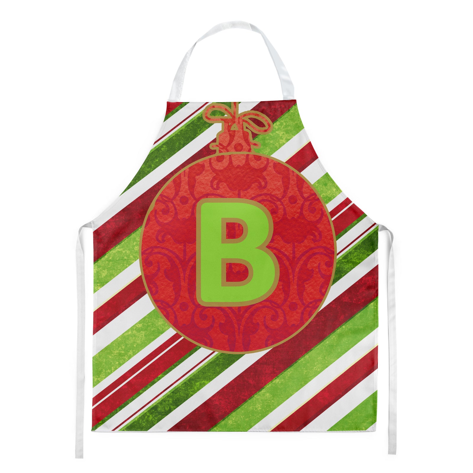 Christmas Oranment Holiday Initial Letter B  Apron CJ1039-BAPRON - the-store.com