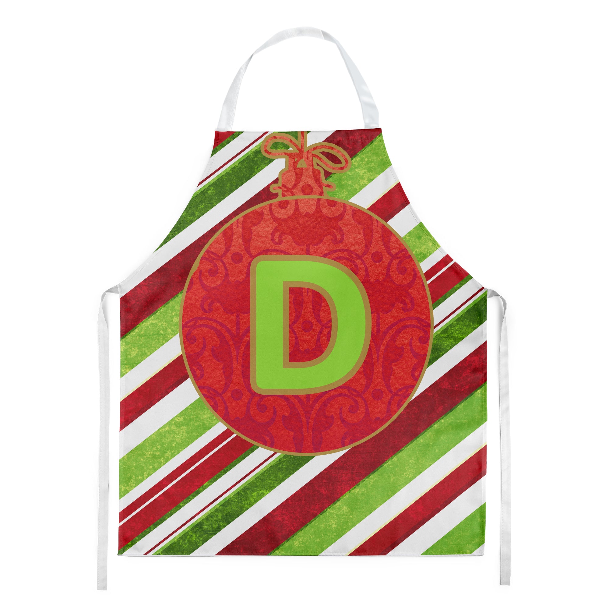 Christmas Oranment Holiday Initial Letter D  Apron CJ1039-DAPRON - the-store.com