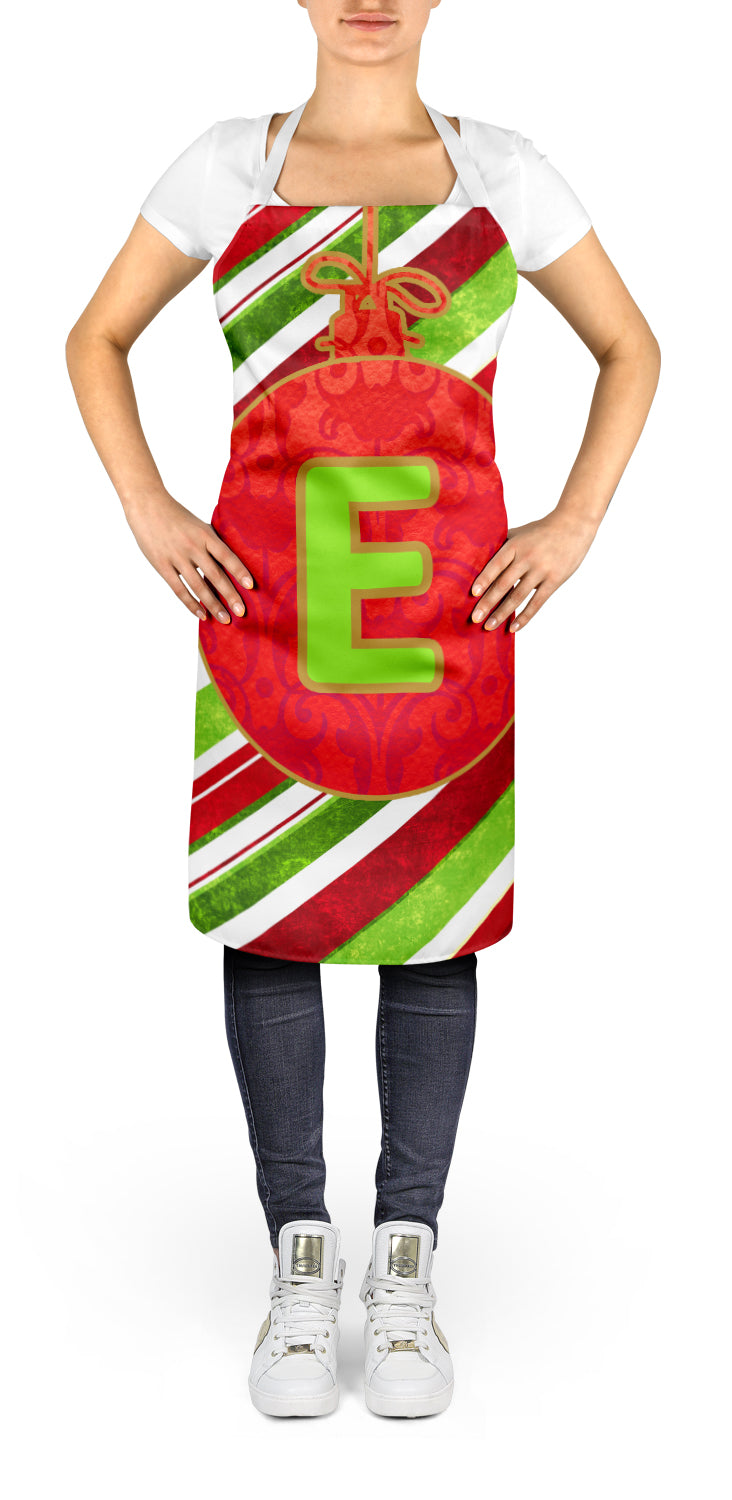 Christmas Oranment Holiday Initial Letter E Apron CJ1039-EAPRON - the-store.com