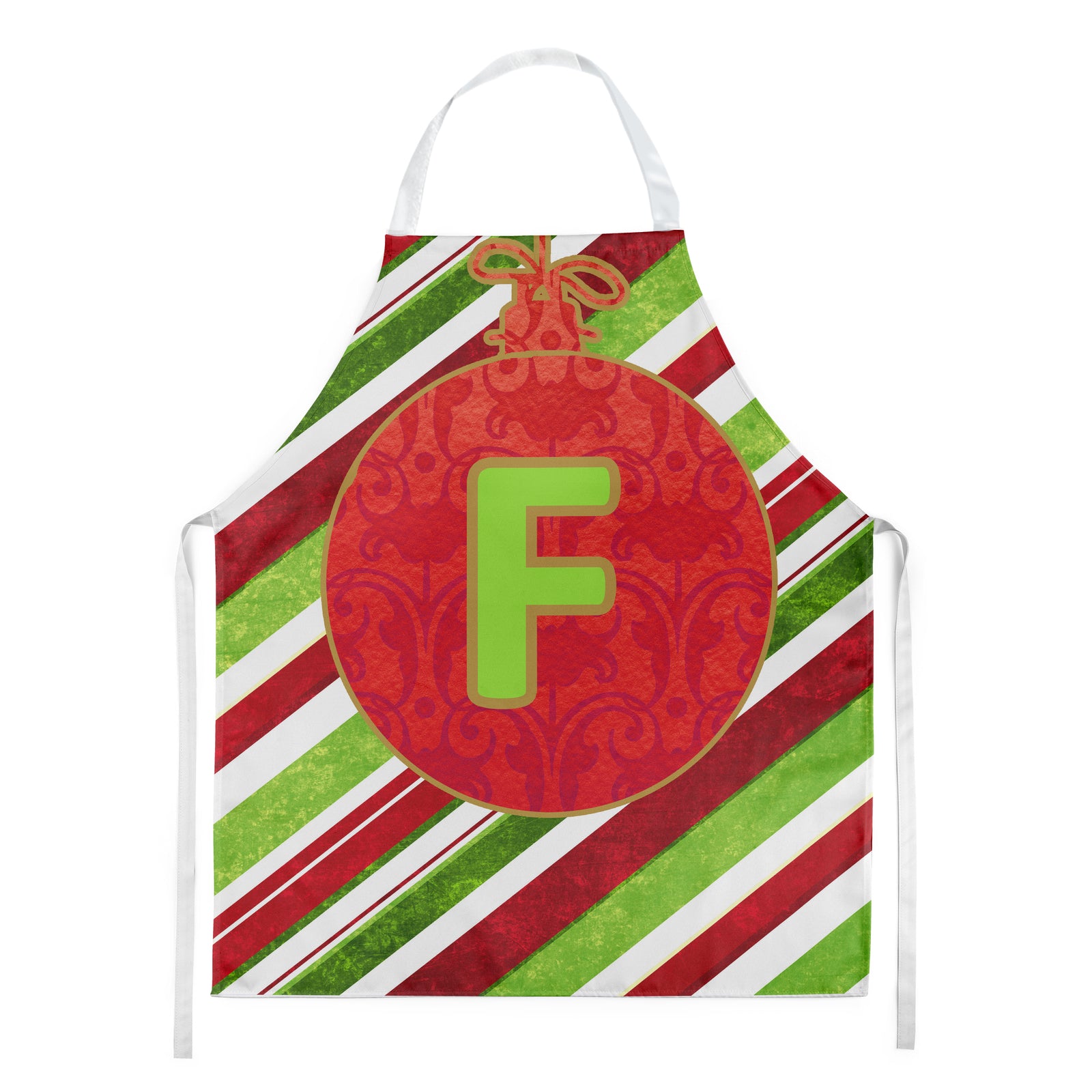 Christmas Oranment Holiday Initial Letter F Apron CJ1039-FAPRON - the-store.com