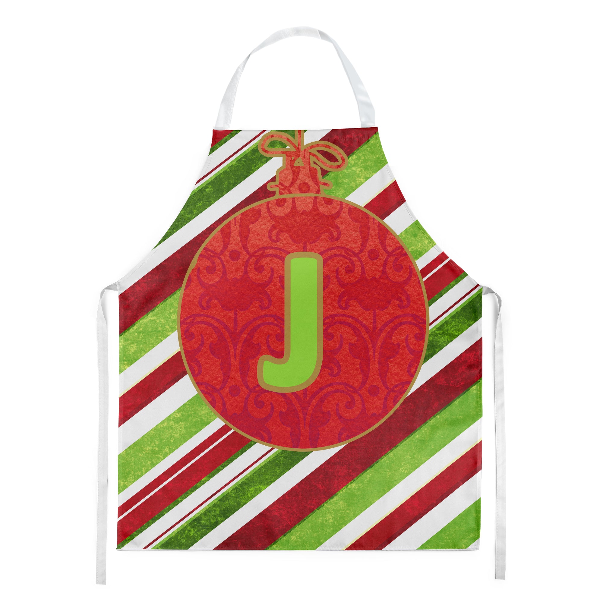 Christmas Oranment Holiday Initial Letter J Apron CJ1039-JAPRON - the-store.com