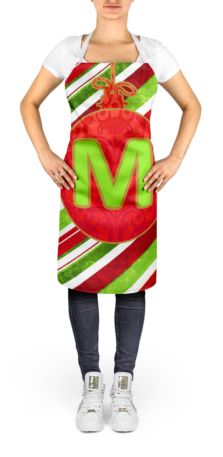 Christmas Oranment Holiday Initial Letter M Apron CJ1039-MAPRON - the-store.com