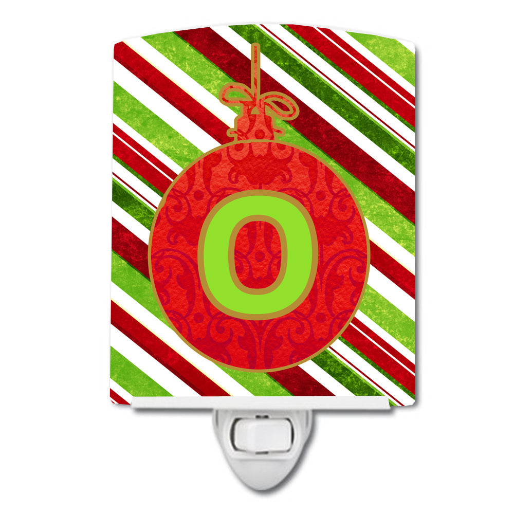 Christmas Oranment Holiday Initial Letter O Ceramic Night Light CJ1039-OCNL - the-store.com