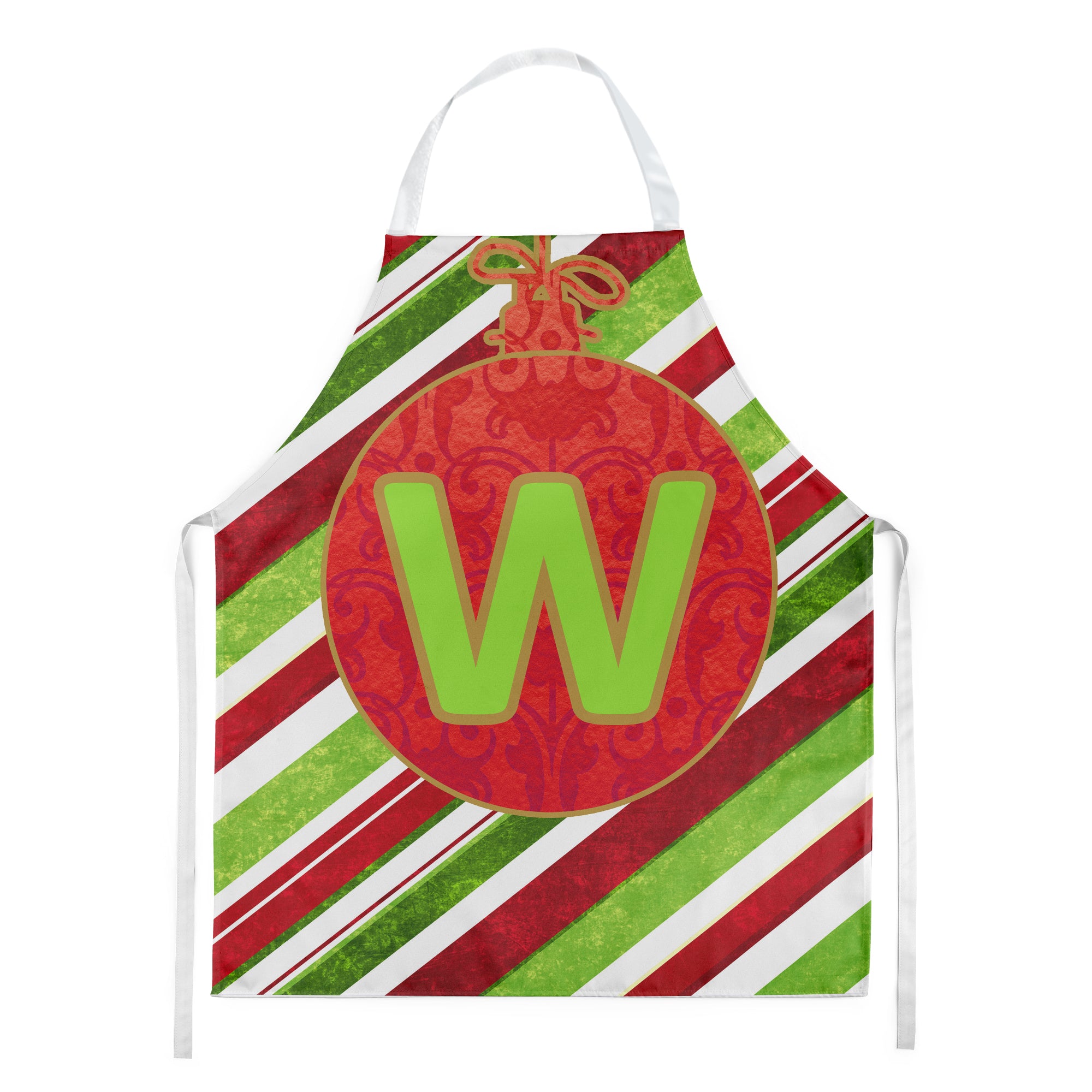 Christmas Oranment Holiday Initial Letter W Apron CJ1039-WAPRON - the-store.com