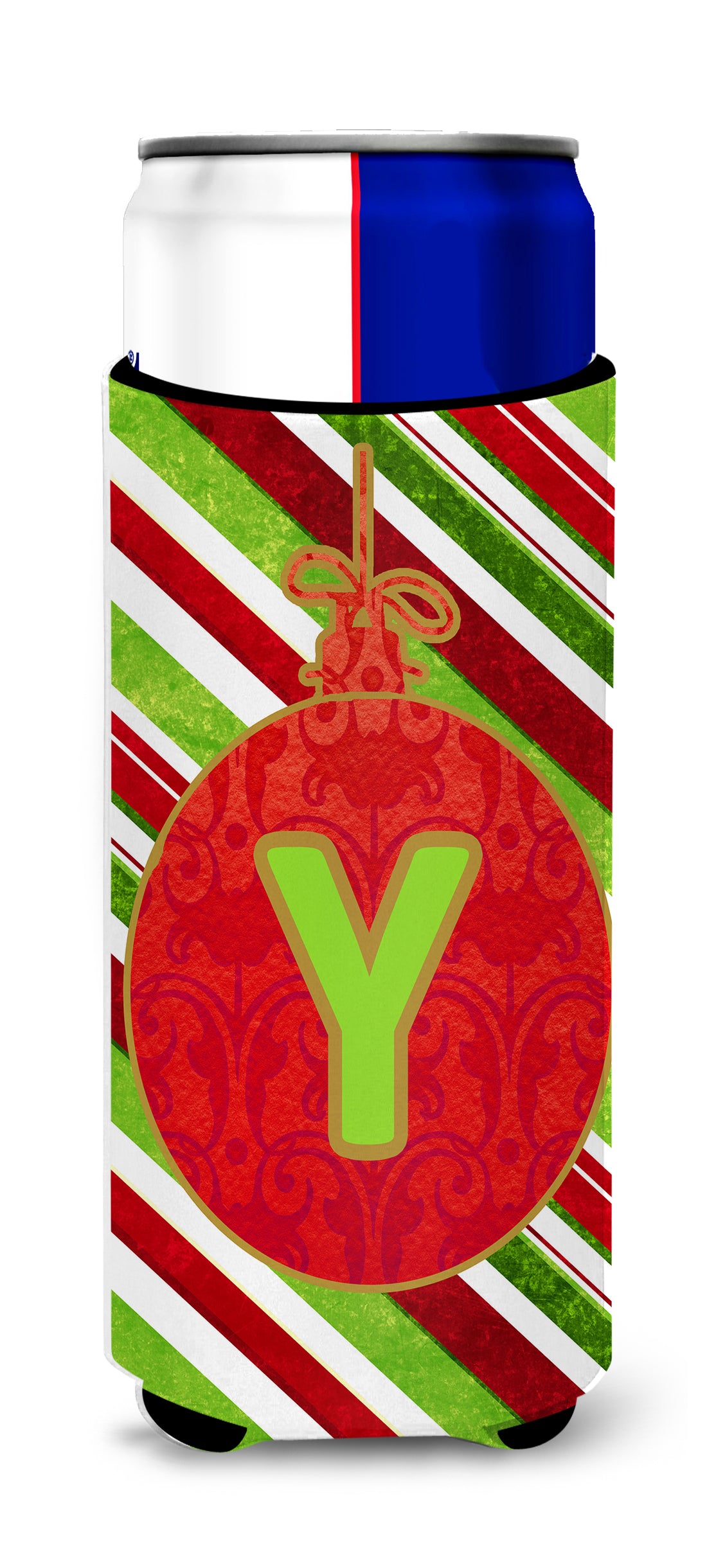 Christmas Oranment Holiday Monogram Initial  Letter Y Ultra Beverage Insulators for slim cans CJ1039-YMUK.