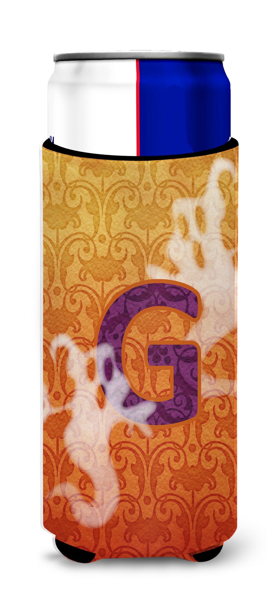 Halloween Ghosts Monogram Initial  Letter G Ultra Beverage Insulators for slim cans CJ1040-GMUK.