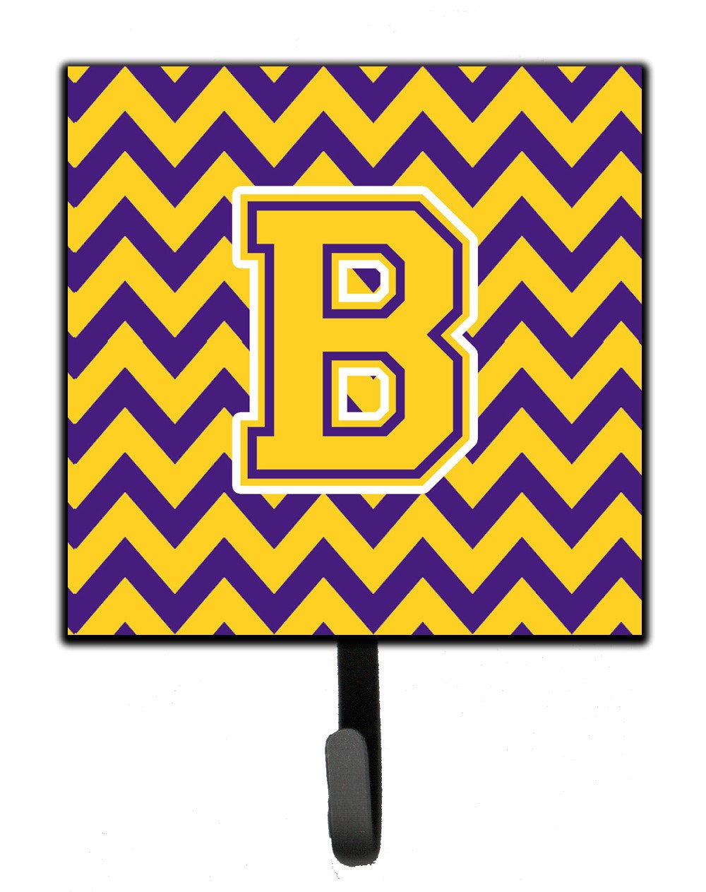 Letter B Chevron Purple and Gold Leash or Key Holder CJ1041-BSH4 by Caroline's Treasures