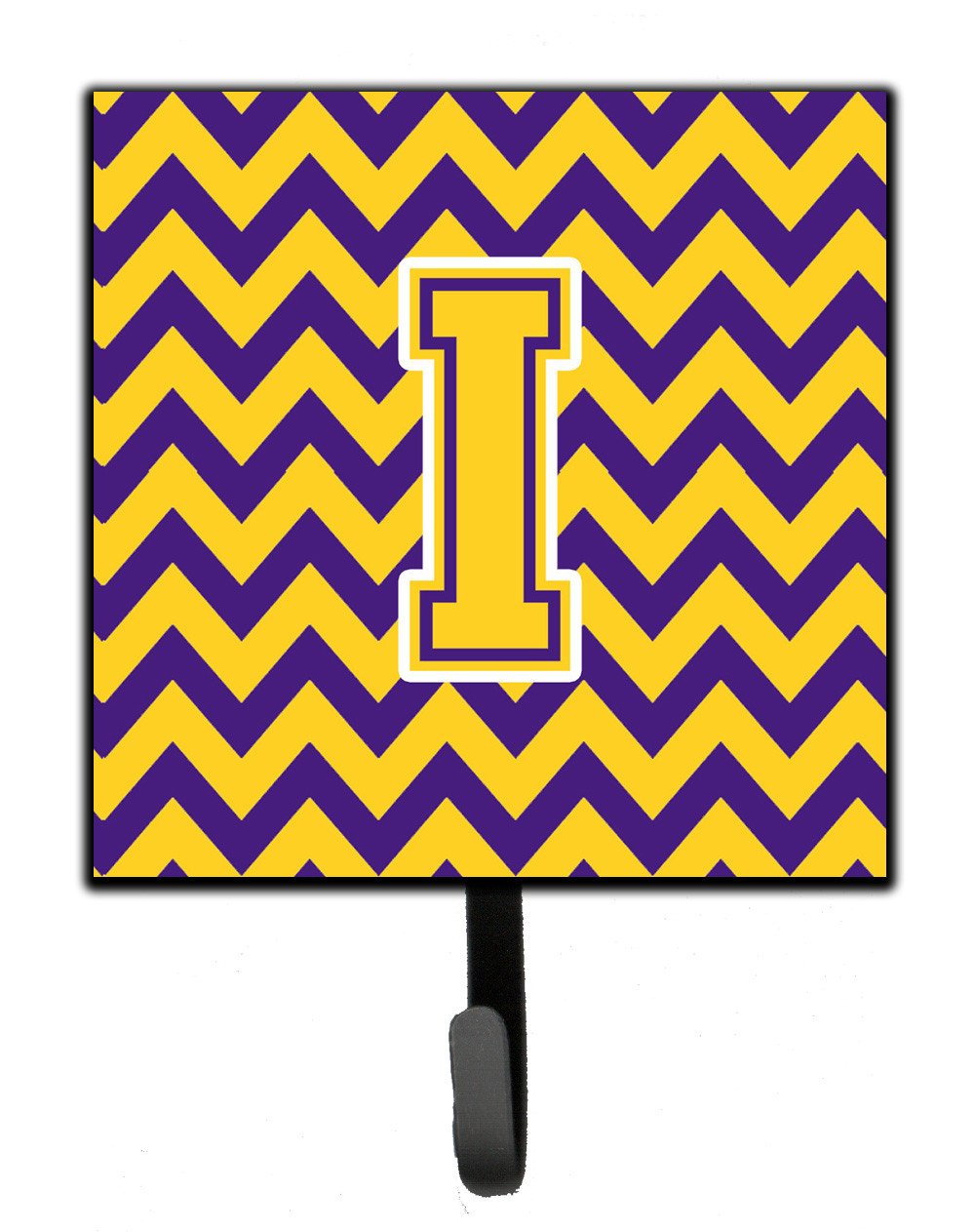 Letter I Chevron Purple and Gold Leash or Key Holder CJ1041-ISH4 by Caroline&#39;s Treasures