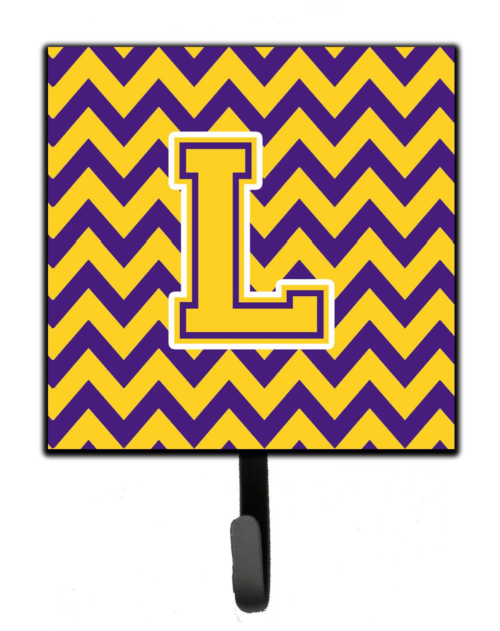 Letter L Chevron Purple and Gold Leash or Key Holder CJ1041-LSH4 by Caroline&#39;s Treasures