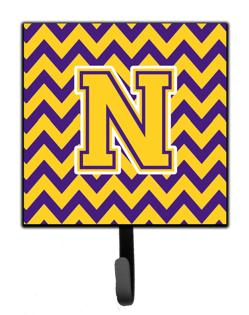 Letter N Chevron Purple and Gold Leash or Key Holder CJ1041-NSH4 by Caroline&#39;s Treasures