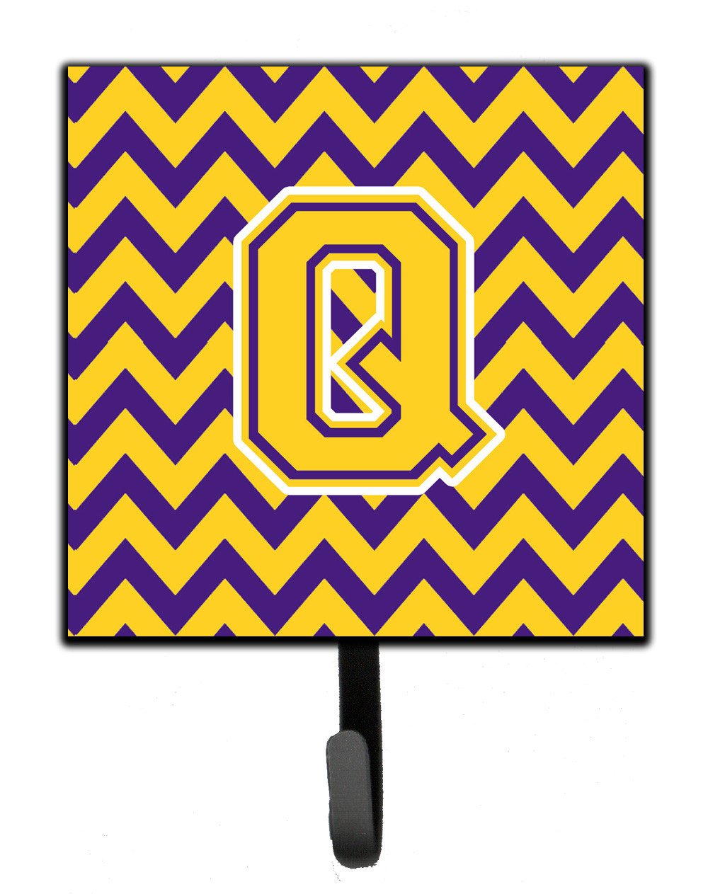 Letter Q Chevron Purple and Gold Leash or Key Holder CJ1041-QSH4 by Caroline's Treasures