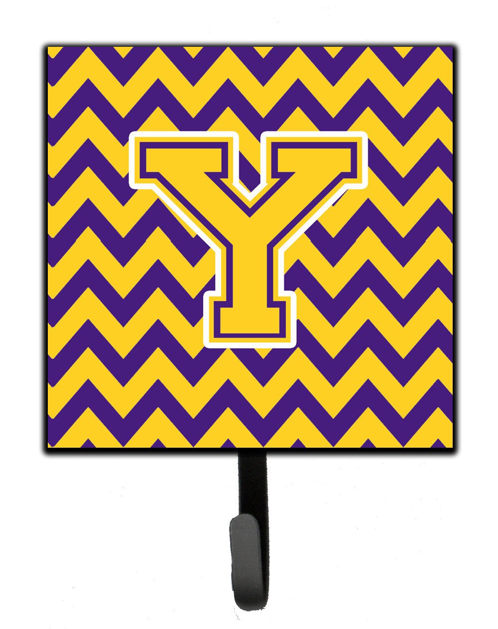 Letter Y Chevron Purple and Gold Leash or Key Holder CJ1041-YSH4 by Caroline&#39;s Treasures