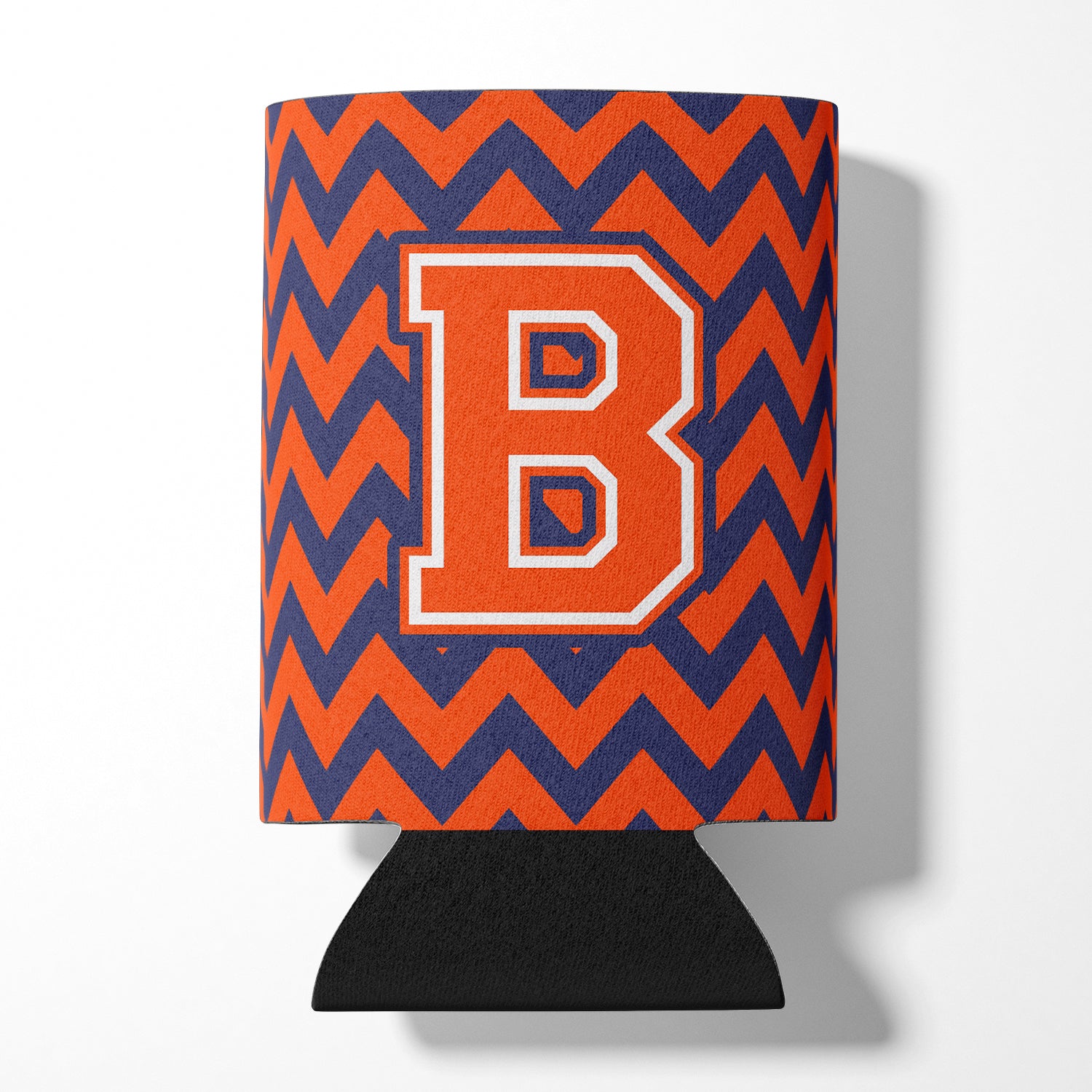 Letter B Chevron Orange and Blue Can or Bottle Hugger CJ1042-BCC.