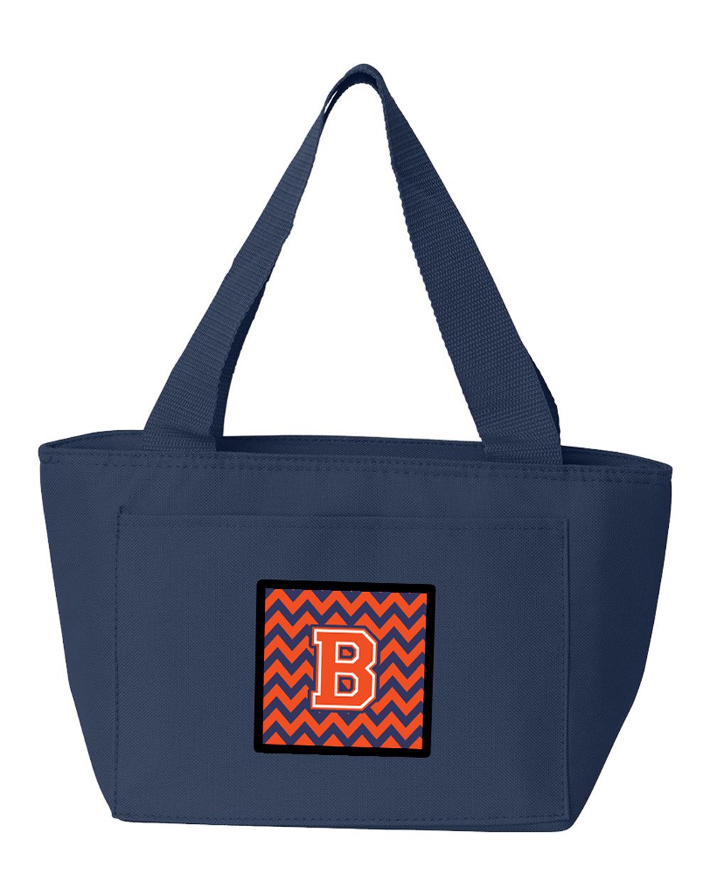 Letter B Chevron Orange and Blue Lunch Bag CJ1042-BNA-8808 by Caroline&#39;s Treasures