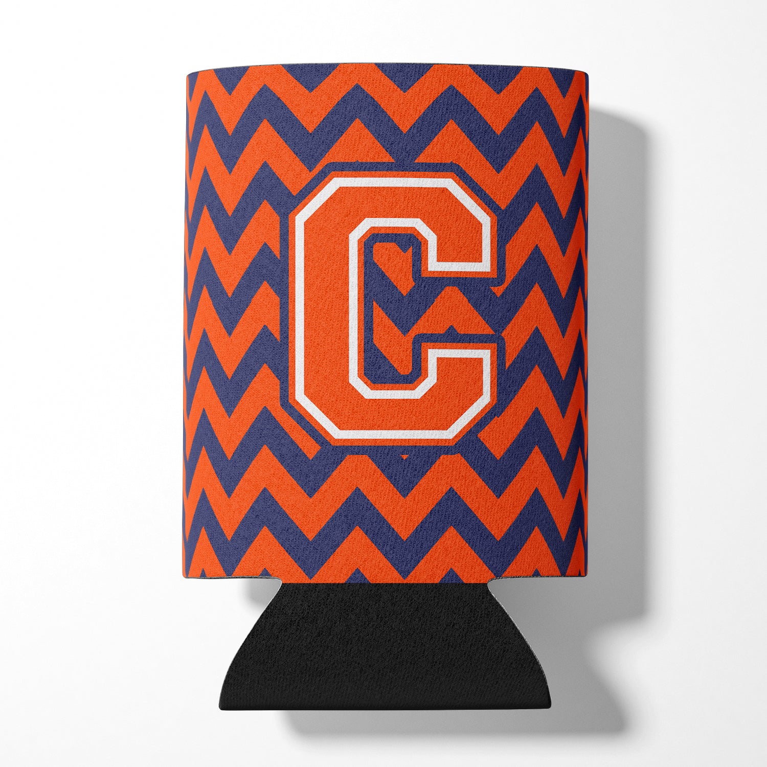 Letter C Chevron Orange and Blue Can or Bottle Hugger CJ1042-CCC.