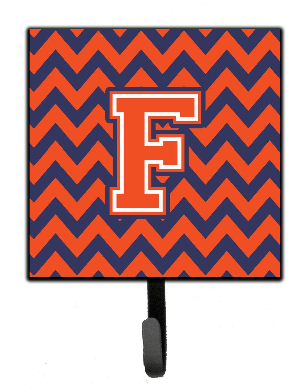 Letter F Chevron Orange and Blue Leash or Key Holder CJ1042-FSH4 by Caroline's Treasures