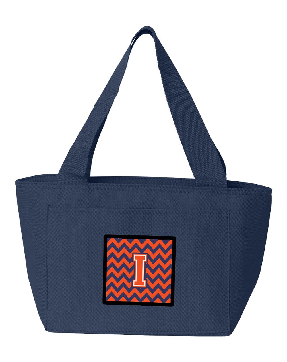 Letter I Chevron Orange and Blue Lunch Bag CJ1042-INA-8808 by Caroline's Treasures