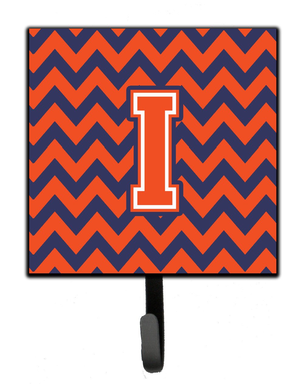 Letter I Chevron Orange and Blue Leash or Key Holder CJ1042-ISH4 by Caroline&#39;s Treasures