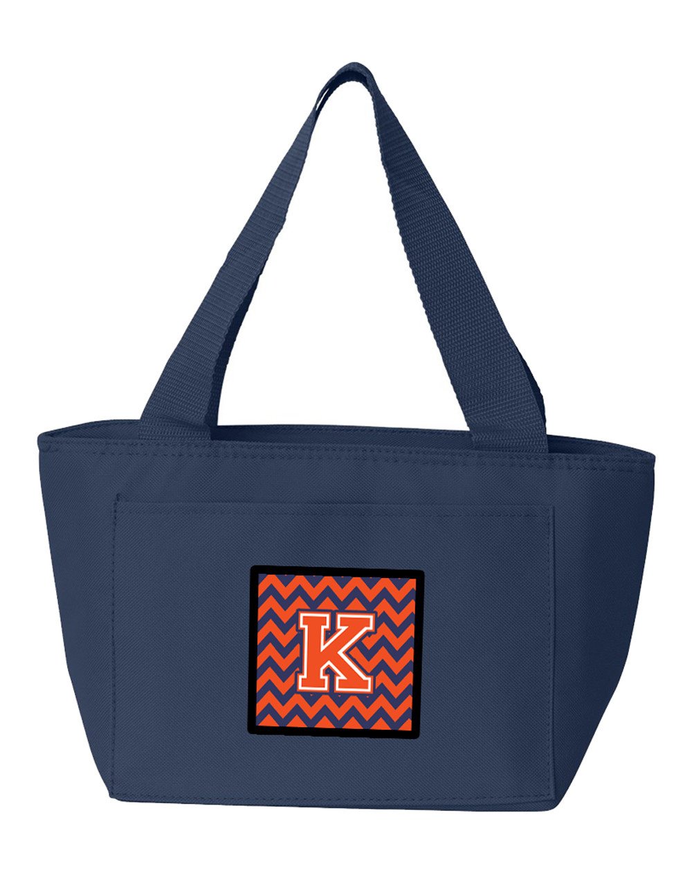 Letter K Chevron Orange and Blue Lunch Bag CJ1042-KNA-8808 by Caroline&#39;s Treasures