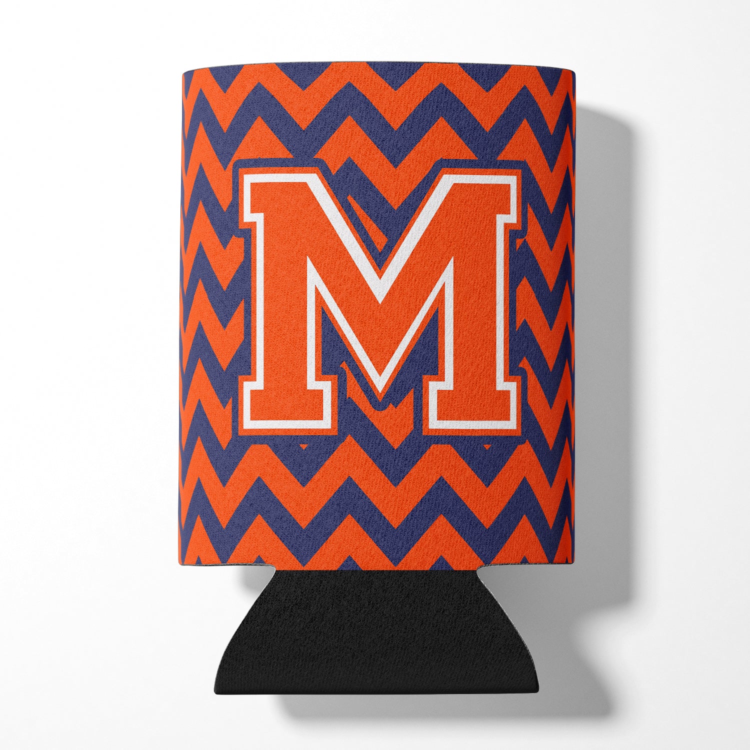 Letter M Chevron Orange and Blue Can or Bottle Hugger CJ1042-MCC.