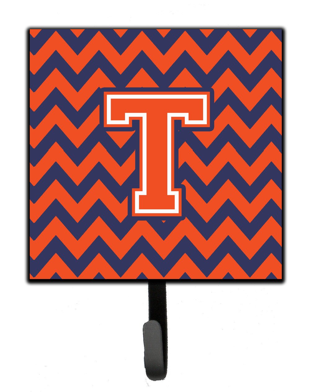 Letter T Chevron Orange and Blue Leash or Key Holder CJ1042-TSH4 by Caroline's Treasures