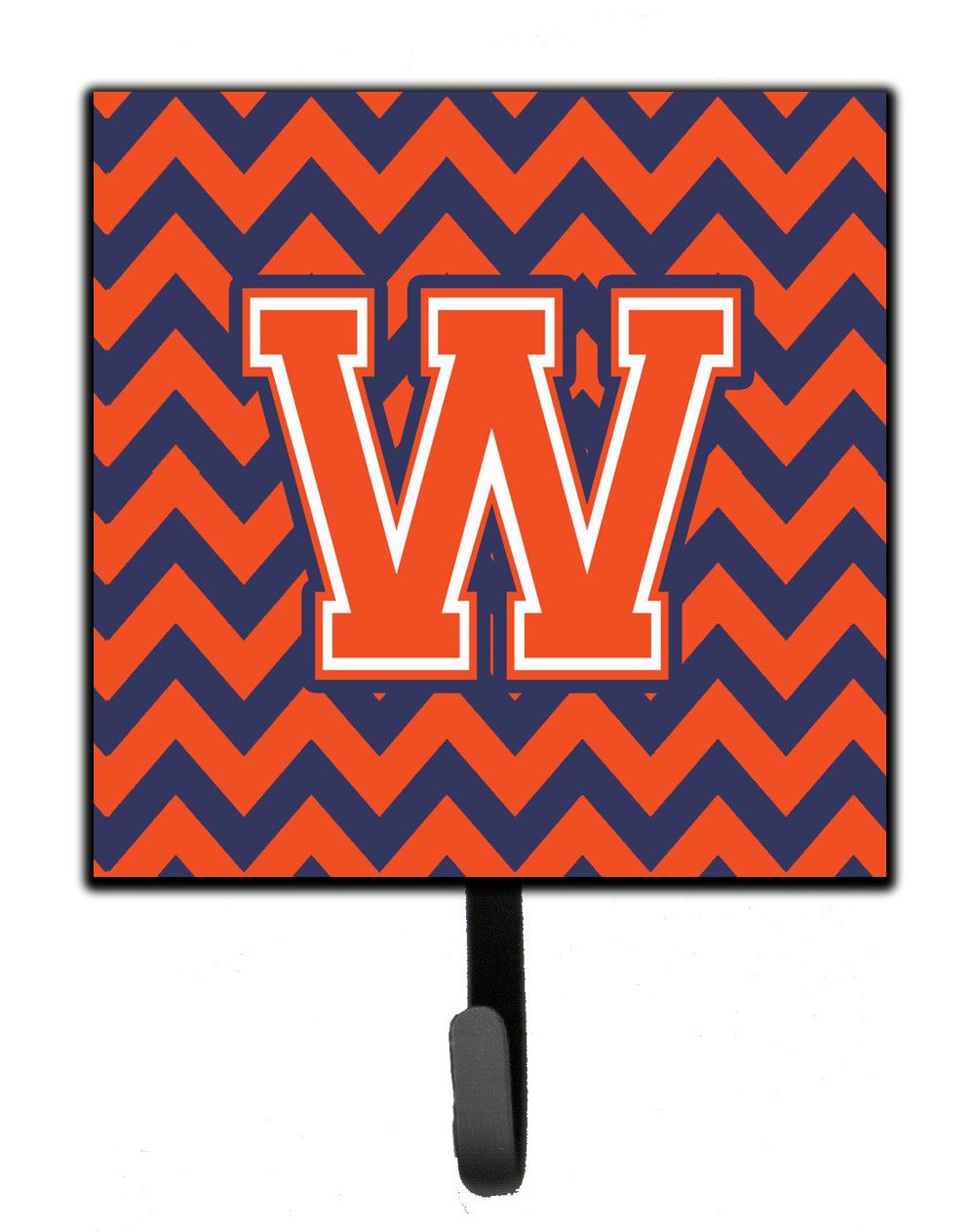 Letter W Chevron Orange and Blue Leash or Key Holder CJ1042-WSH4 by Caroline&#39;s Treasures