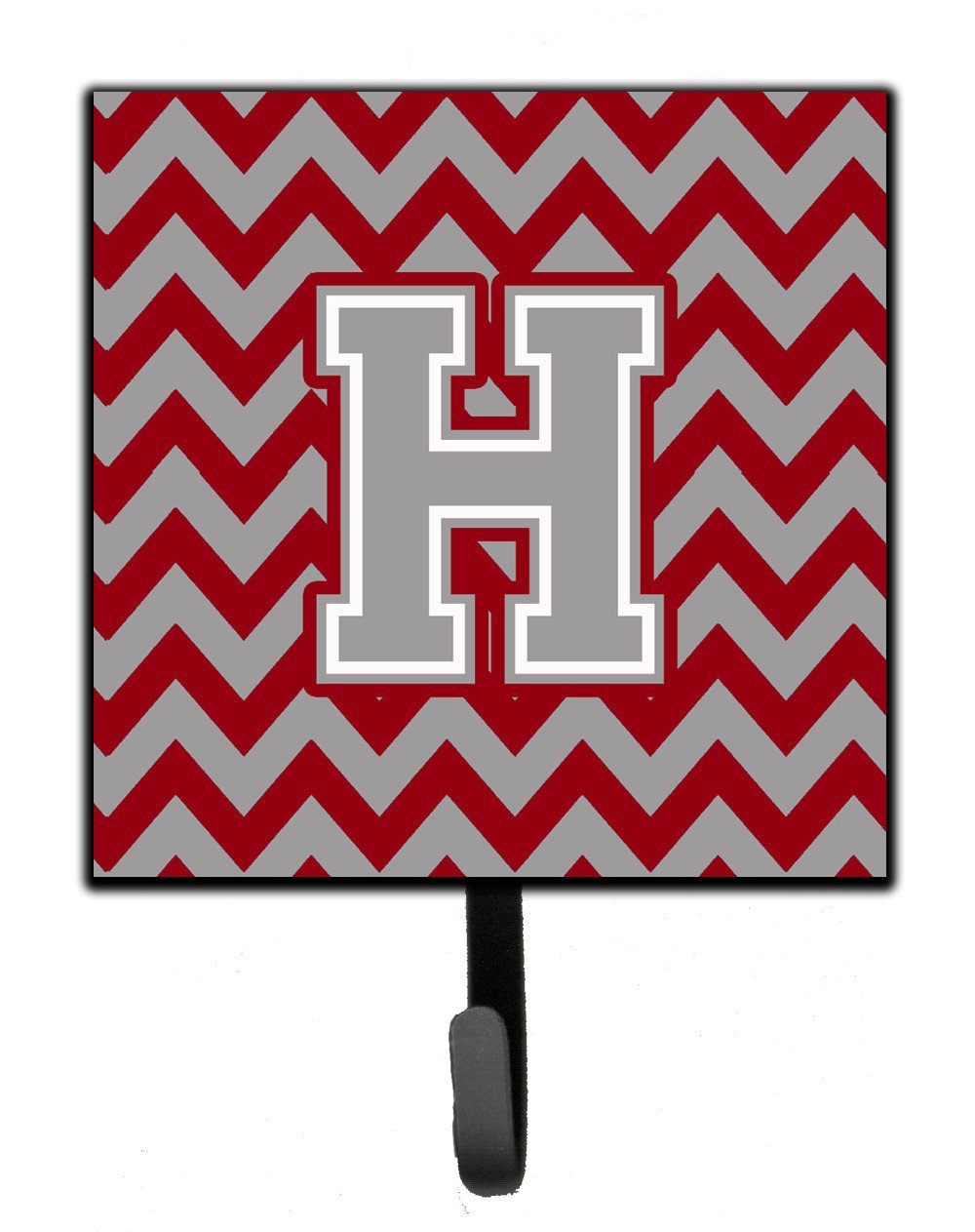 Letter H Chevron Crimson and Grey   Leash or Key Holder CJ1043-HSH4 by Caroline&#39;s Treasures