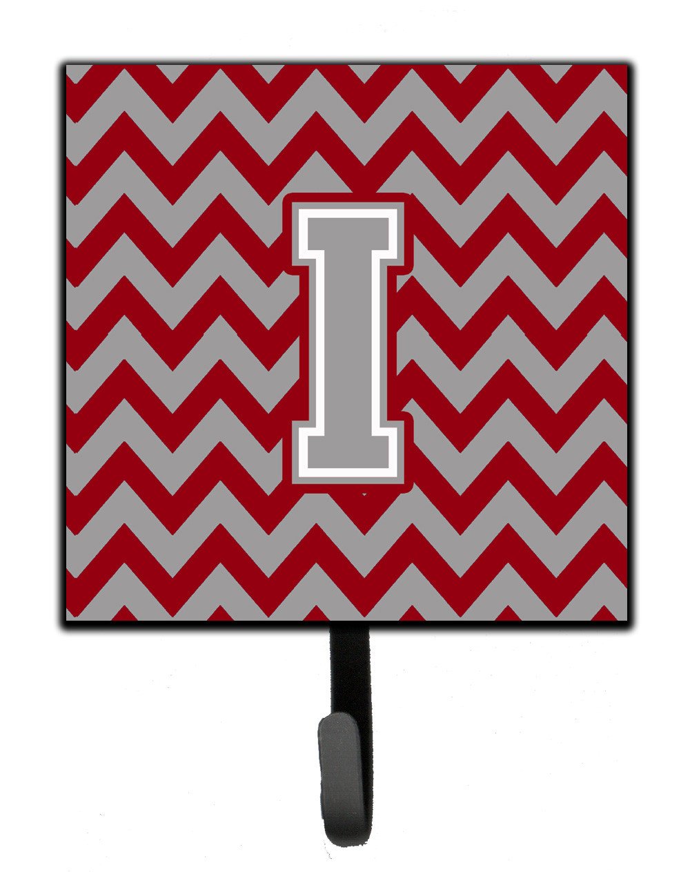 Letter I Chevron Crimson and Grey   Leash or Key Holder CJ1043-ISH4 by Caroline&#39;s Treasures