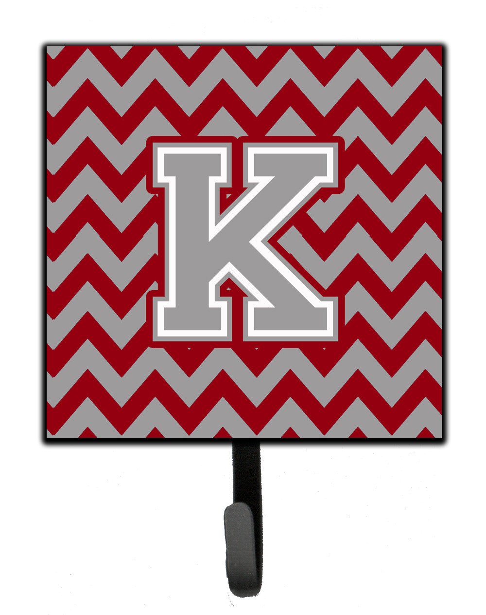 Letter K Chevron Crimson and Grey   Leash or Key Holder CJ1043-KSH4 by Caroline's Treasures