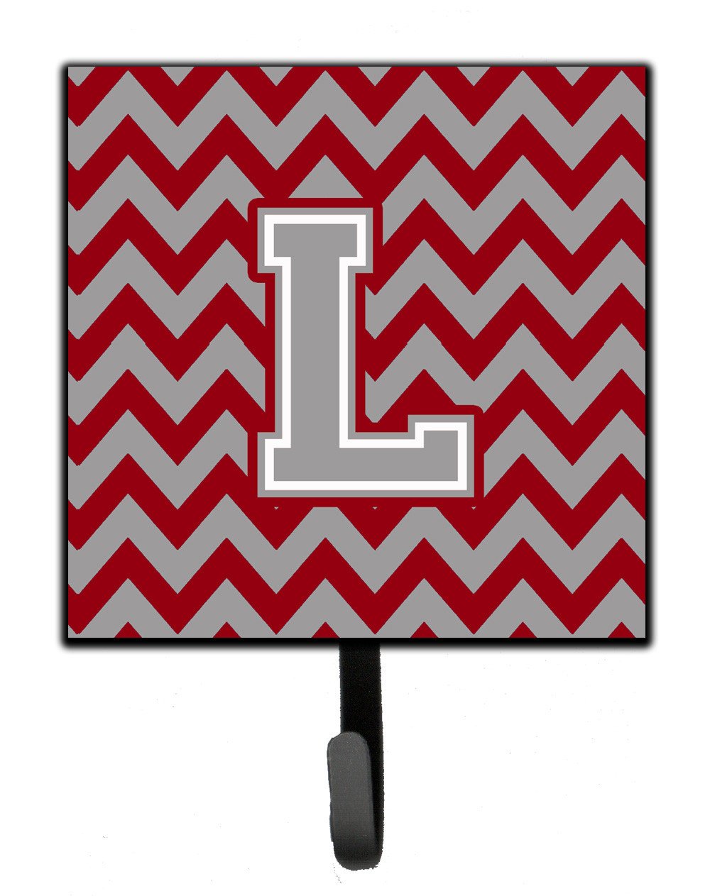 Letter L Chevron Crimson and Grey   Leash or Key Holder CJ1043-LSH4 by Caroline&#39;s Treasures