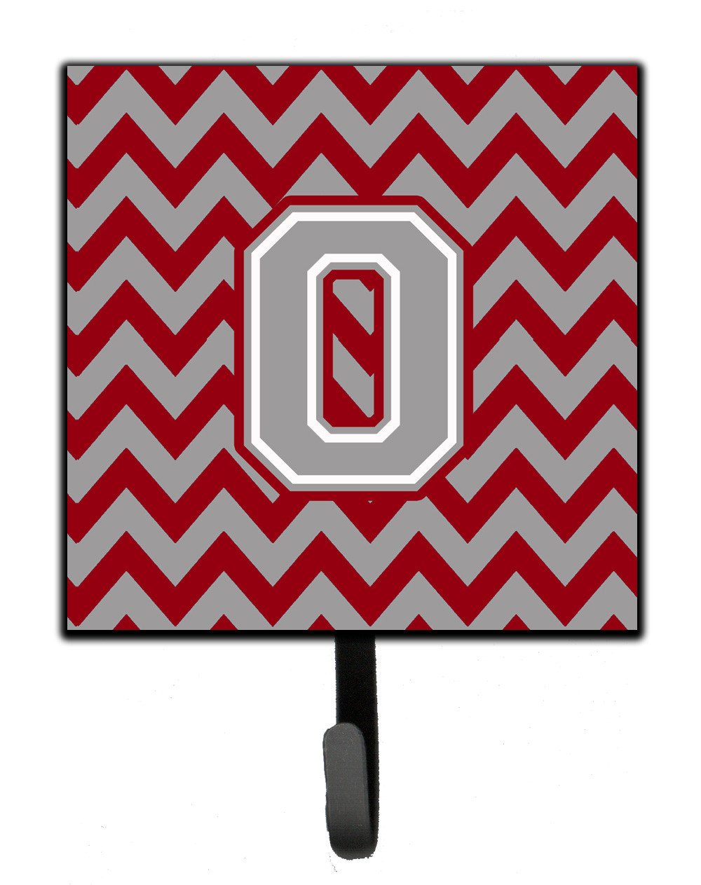 Letter O Chevron Crimson and Grey   Leash or Key Holder CJ1043-OSH4 by Caroline&#39;s Treasures