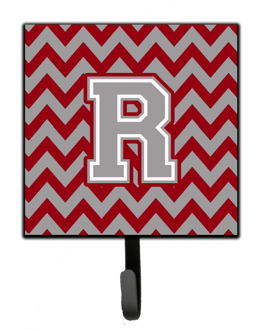 Letter R Chevron Crimson and Grey   Leash or Key Holder CJ1043-RSH4 by Caroline's Treasures