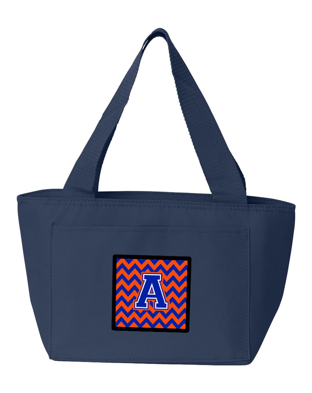 Letter A Chevron Orange and Blue Lunch Bag CJ1044-ANA-8808 by Caroline's Treasures