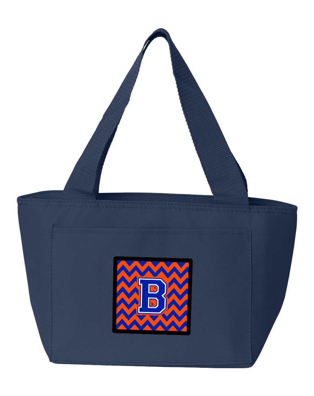 Letter B Chevron Orange and Blue Lunch Bag CJ1044-BNA-8808 by Caroline&#39;s Treasures